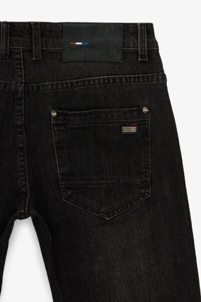 Купити Джинси Slim Fit чоловічі W008-6 29 Темно-сірий Артикул: 2000991039339 Фото №10