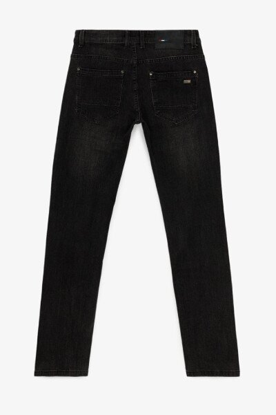 Купити Джинси Slim Fit чоловічі W008-6 29 Темно-сірий Артикул: 2000991039339 Фото №8