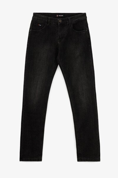 Купити Джинси Slim Fit чоловічі W008-6 29 Темно-сірий Артикул: 2000991039339 Фото №7