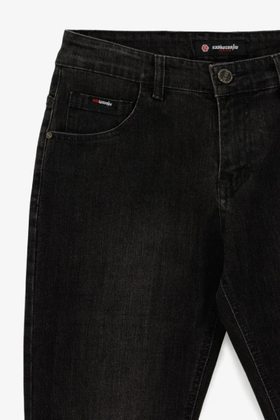 Джинси Slim Fit чоловічі W008-6 29 Темно-сірий  Фото №10