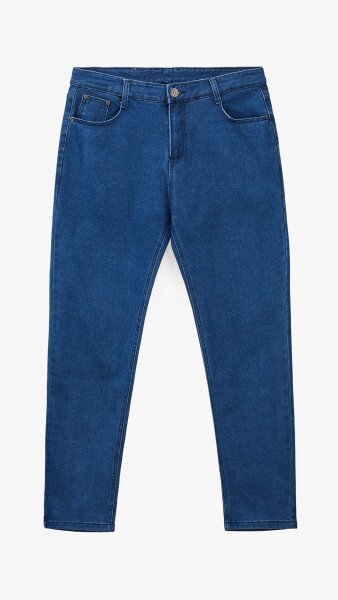 Купити Джинси Slim Fit однотонні чоловічі 902 33 Синій Артикул: 2000999453601 Фото №6