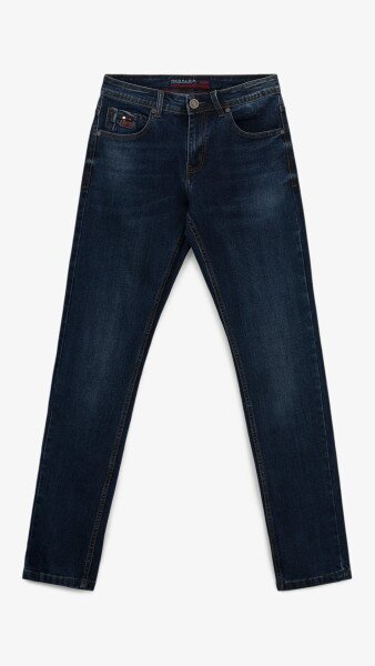 Купить Джинсы Slim Fit однотонные мужские RB0081DT 27 Темно-синий Артикул: 2000999259005 Фото №1