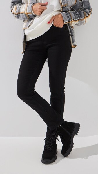 Купить Джинсы Slim Fit женские Vindasion 4030 25 Черный Артикул: 2000999306167 Фото №4