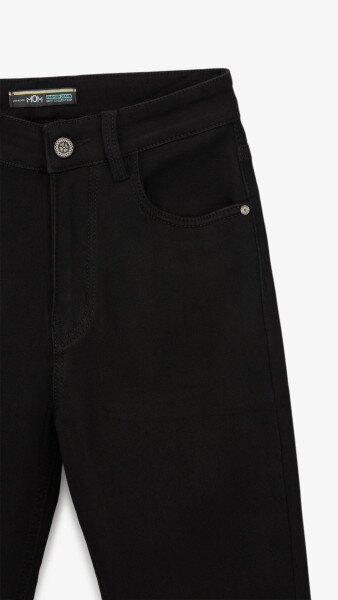 Купить Джинсы Slim Fit женские Vindasion 4031 25 Черный Артикул: 2000999308116 Фото №8