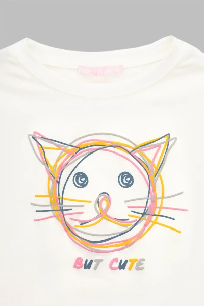 Футболка для дівчинки First Kids 0914 104 см Молочний  Фото №7