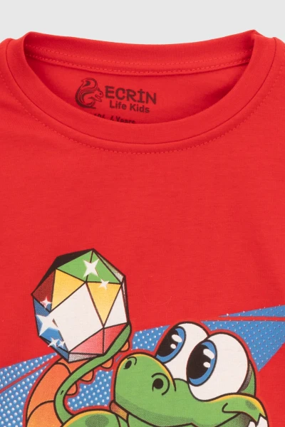 Футболка для мальчика Ecrin 7251 86 см Красный (2000990319609S)  Фото №1