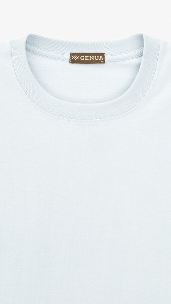 Купить Футболка однотонная мужская GENUA 24-0711 2XL Голубой Артикул: 2000999389863 Фото №8