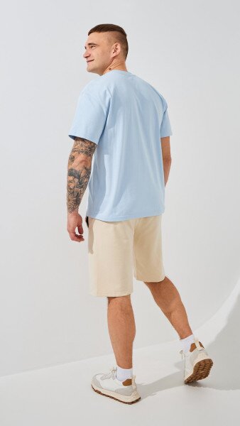 Купить Футболка однотонная мужская GENUA 24-0711 2XL Голубой Артикул: 2000999389863 Фото №4