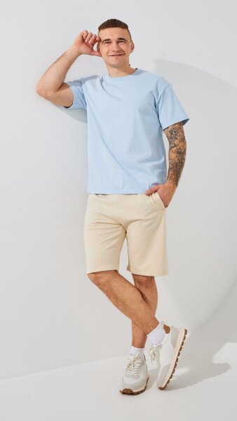 Купить Футболка однотонная мужская GENUA 24-0711 2XL Голубой Артикул: 2000999389863 Фото №1