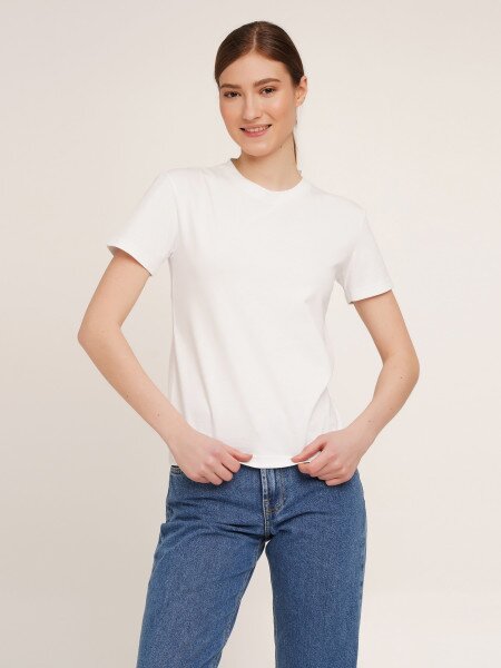 Купить Футболка однотонная женская LAWA CTM WBC02303 XS Белый Артикул: 2000989915522 Фото №1