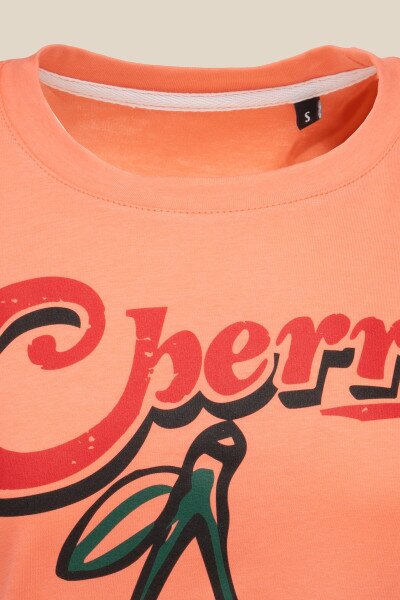 Купить Футболка с принтом женская Cherry LAWA P-WB02366 XS Персиковый Артикул: 2000990700520 Фото №7