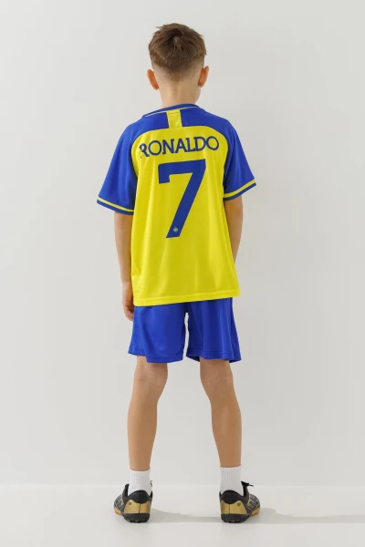 Футбольная форма для мальчика BLD AL NASSR RONALDO 110 см Сине-желтый  Фото №3