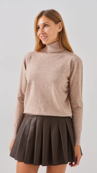 Гольф однотонний жіночий On me 031 2XL Капучино  Фото №0