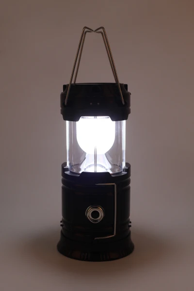 Кемпинговый LED фонарь, Черный MH-5800T с USB аккумуляторный с солнечной панелью MH-5800T (2000989474265)  Фото №4