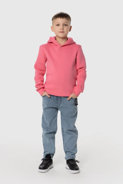 Худі однотонний дитячий First Kids 3164 146 см Рожевий (2000990057310W)  Фото №10