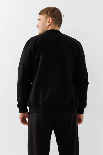 Кофта бомбер чоловіча Stendo 235076 XL Чорний  Фото №3