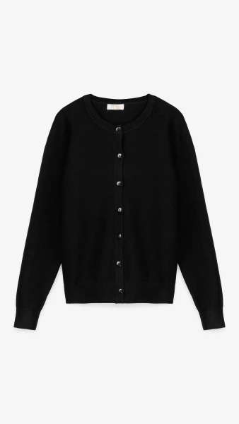 Кофта однотонна жіноча On me T23163 One Size Чорний  Фото №5
