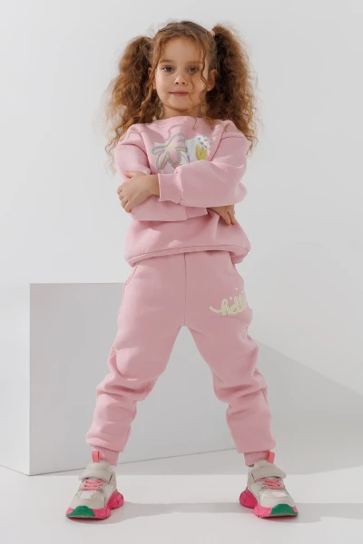 Костюм світшот+штани для дівчинки First Kids 50 92 см Рожевий  Фото №1