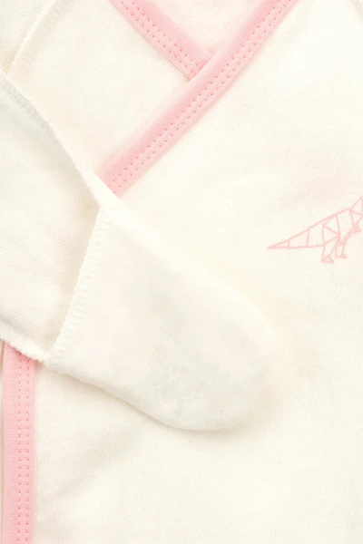 Костюм розпашенка+повзунки+шапка для малюків Baby Life А-305 68 см Рожево-молочний  Фото №8