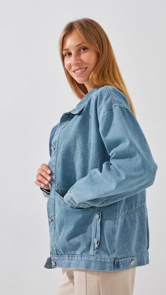 Купить Куртка джинсовая женская Lia Li 2510 S Синий Артикул: 2000999183638 Фото №4