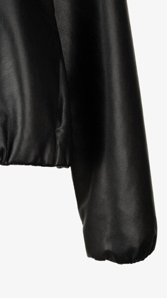 Купить Куртка однотонная экокожа женская GENUA G01103-0013 4XL Черный Артикул: 2000999413414 Фото №10