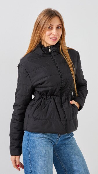 Купить Куртка однотонная женская GENUA G01116-0004 2XL Черный Артикул: 2000999415838 Фото №4