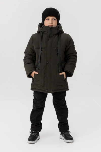Куртка зимняя для мальчика ОШЕН Jasper 140 см Хаки (2000989553168W)  Фото №7