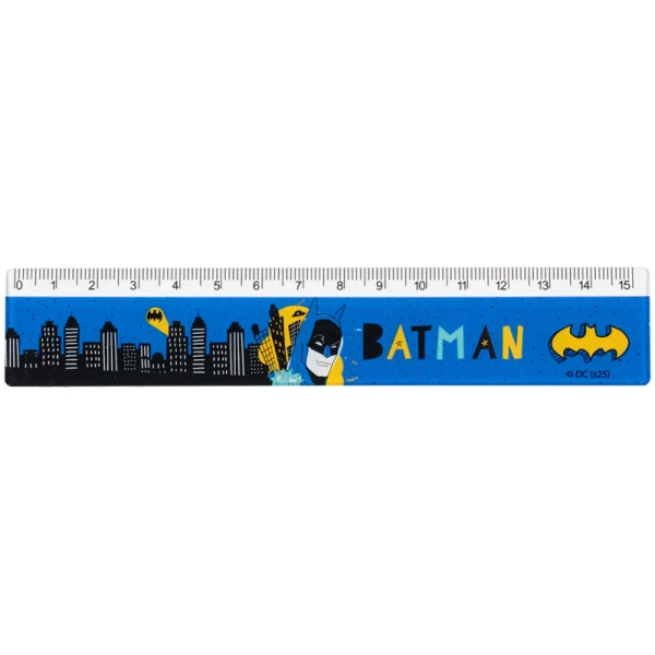 Лінійка Batman Kite DC25-090 15 см Різнокольоровий  Фото №0