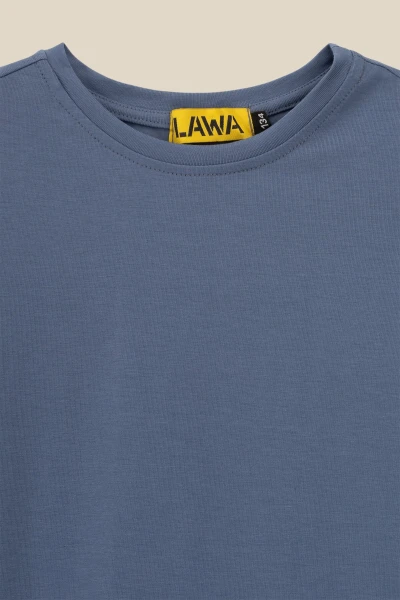Лонгслів однотонний для хлопчика LAWA BBC02316 122 см Індіго  Фото №6