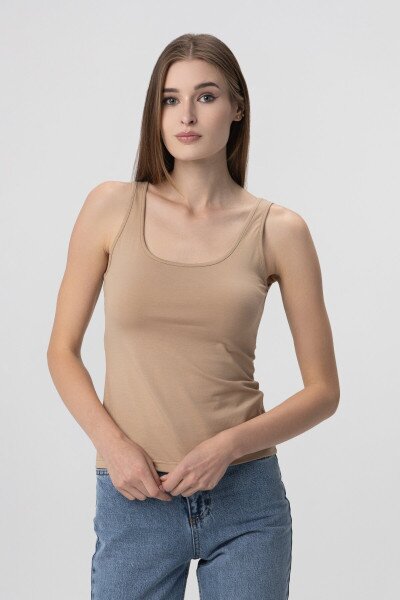 Купить Майка однотонная женская LAWA CTM WBC02329 XS Бежевый Артикул: 2000990096173 Фото №1