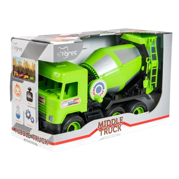 Авто-бетоносмеситель Tigres &quot;Middle truck&quot; 39485 Зеленый  Фото №0