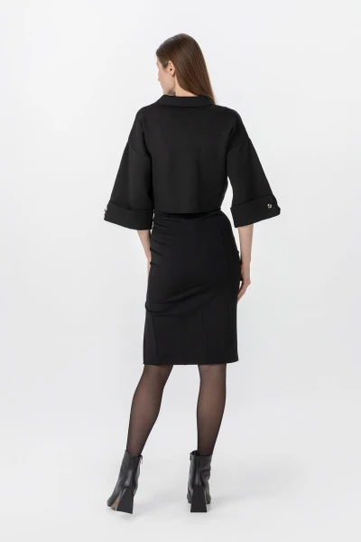Піджак однотонний жіночий Femme 1012 L Чорний (2000989871354D)  Фото №6
