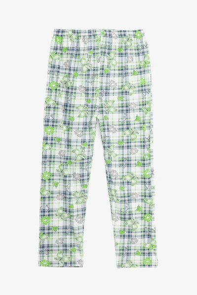 Пижама низ штаны женские Butterflies green M Бело-зеленый  Фото №3