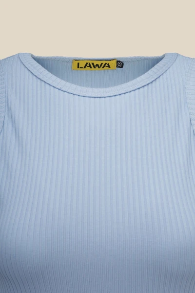 Купить Платье однотонное женское LAWA WBC02385 M Голубой Артикул: 2000990693907 Фото №7