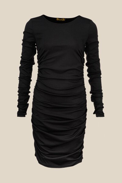 Купити Сукня однотонна жіноча LAWA WTC02427 XS Чорний Артикул: 2000990927415 Фото №7