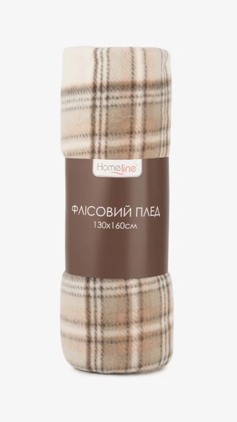 Плед флісовий з принтом Полар 164472 130х160 см Бежевий  Фото №3