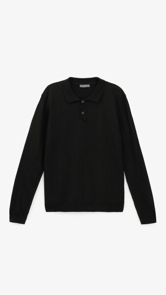 Купить Поло однотонный мужской GENUA G01205-0005 L Черный Артикул: 2000999472275 Фото №7