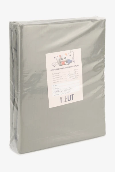 Постельное белье Полуторное LeLIT P0193 150 х 215 см Темно-зеленый  Фото №6