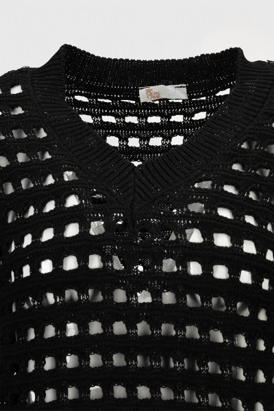 Пуловер однотонный женский Femme 1016 One Size Черный (2000989871149D)  Фото №7