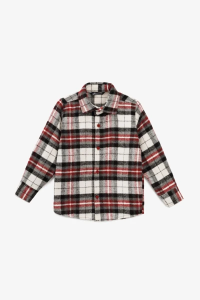 Рубашка с узором для мальчика Moda arpol DN2500 92 см Бордовый  Фото №0