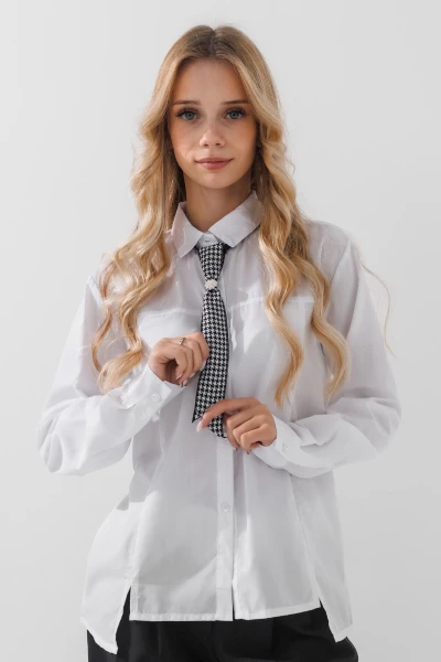 Сорочка однотонна для дівчинки Vio Faloni 3315 152 см Білий (2000990495105D)(SC)  Фото №2