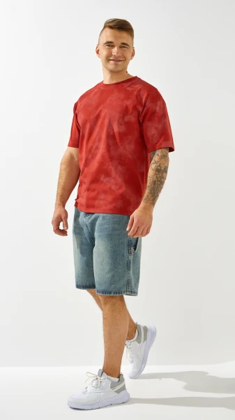 Купити Шорти джинсові однотонні чоловічі W055 30 Блакитний Артикул: 2000991065123 Фото №3