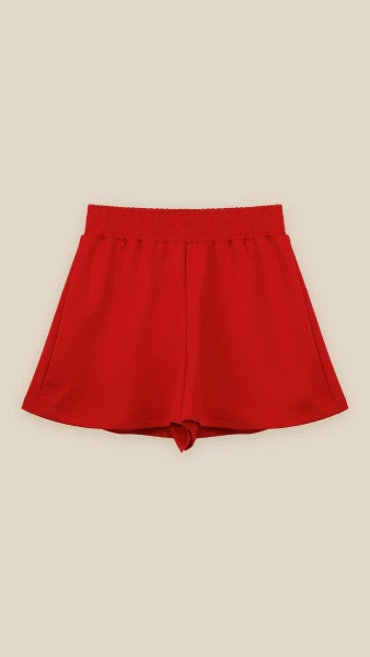 Купить Шорты трикотажные однотонные женские LAWA WBC02410 S Темно-красный Артикул: 2000999188299 Фото №1