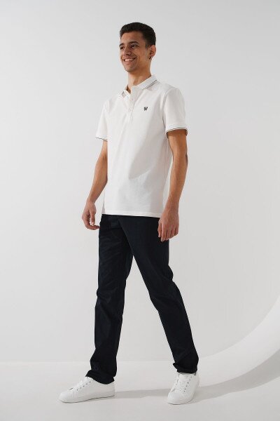 Купить Брюки однотонные прямые мужские Polo Awa K601-206 31 Темно-синий Артикул: 2000990775429 Фото №3
