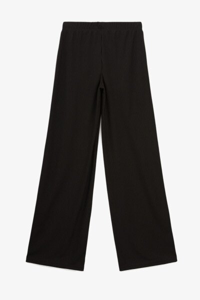 Купити Штани палаццо однотонні жіночі On me 646 46 Чорний Артикул: 2000990350374 Фото №6