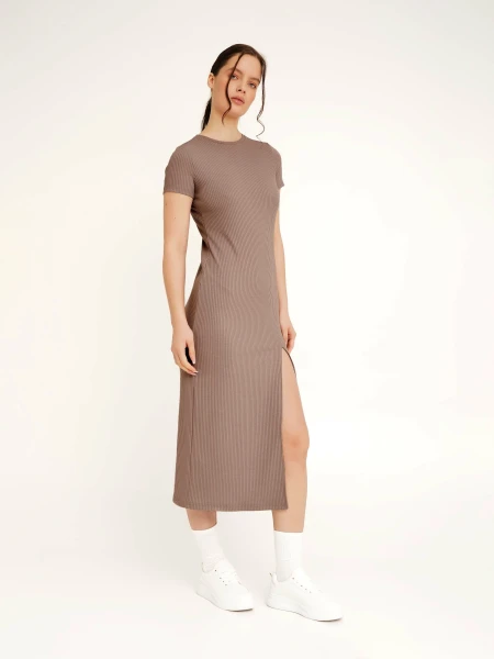 Платье однотонное женское LAWA WBC02371 XS Мокко  Фото №0
