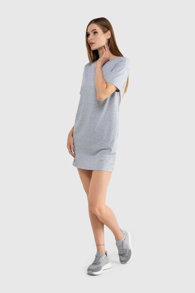 Купити Сукня однотонна жіноча LAWA CTM WBC02304 XS Сірий Артикул: 2000989913153 Фото №5