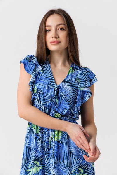 Купить Платье с узором женское TL230272 XS Синий (2000990334381S) Артикул: 2000990334381 Фото №5