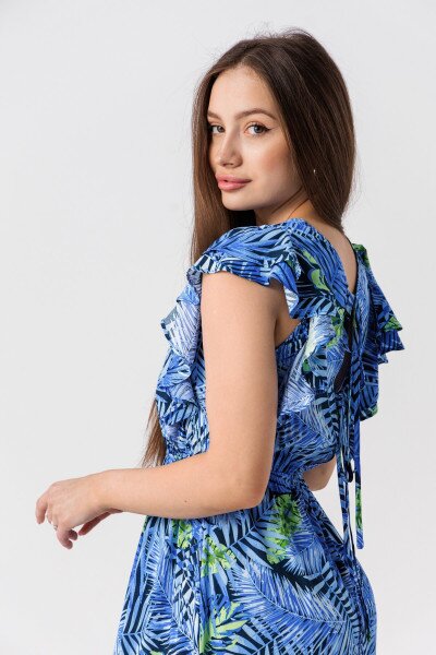 Купить Платье с узором женское TL230272 XS Синий (2000990334381S) Артикул: 2000990334381 Фото №7