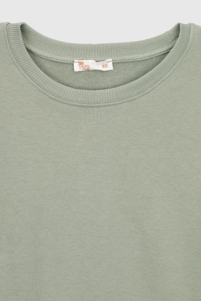 Свитшот однотонный женский On me Onme-02 baza 2XL Оливковый (2000990035271D)  Фото №7